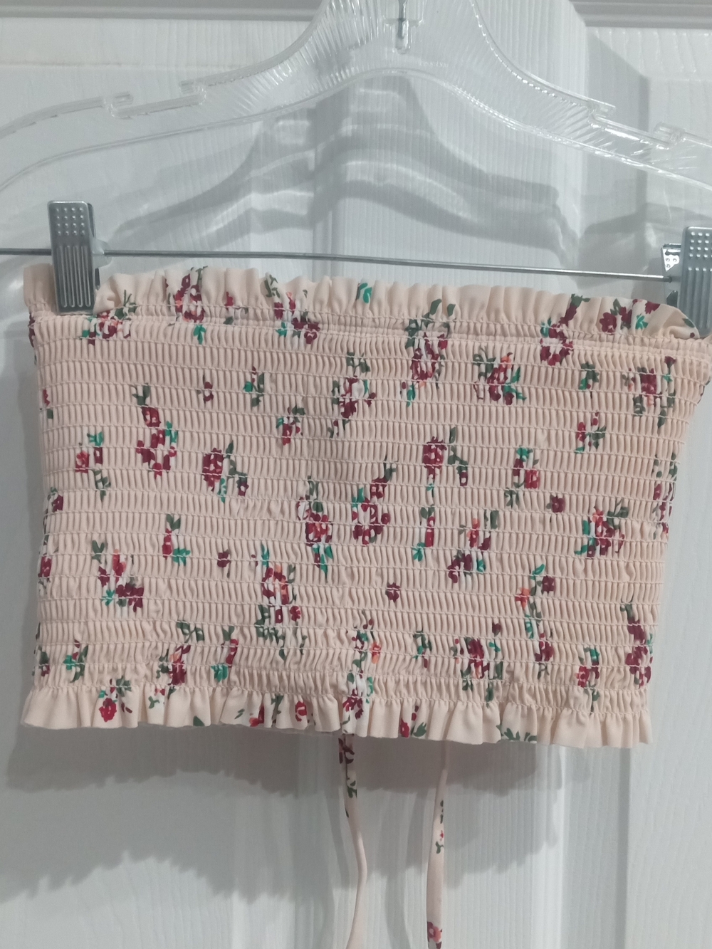 Xhilaration Blush Pink Floral Smocked Tube Top for Kids